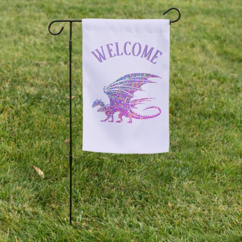 Amazing Mosaic Dragon  Garden Flag