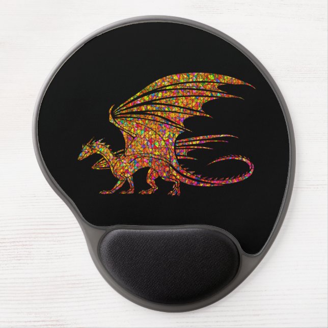 Amazing Mosaic Dragon  Gel Mouse Pad (Front)