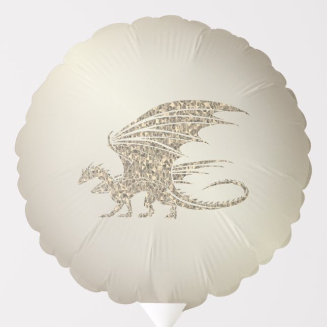 Amazing Mosaic Dragon Golden Balloon (Front)