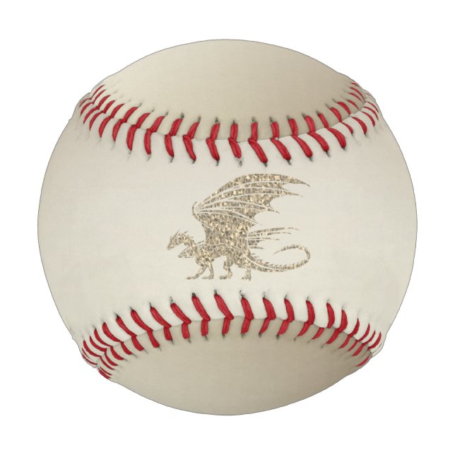 Amazing Mosaic Dragon Golden Baseball (Front)