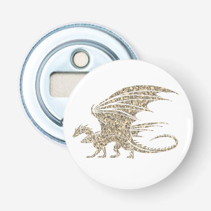 Amazing Mosaic Dragon Golden Bottle Opener