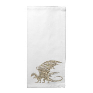 Amazing Mosaic Dragon Golden Cloth Napkin