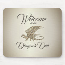 Amazing Mosaic Dragon Golden Custom Text