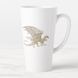 Amazing Mosaic Dragon Golden Latte Mug