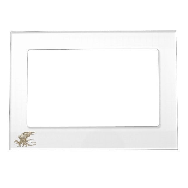 Amazing Mosaic Dragon Golden Magnetic Frame (Front)