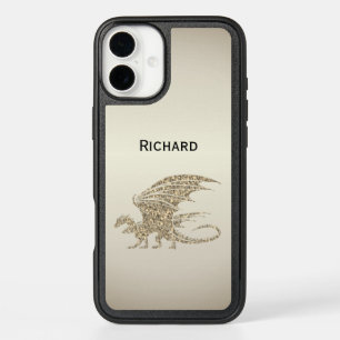 Amazing Mosaic Dragon Golden iPhone 16 Plus Case