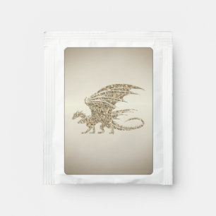 Amazing Mosaic Dragon Golden Tea Bag Drink Mix