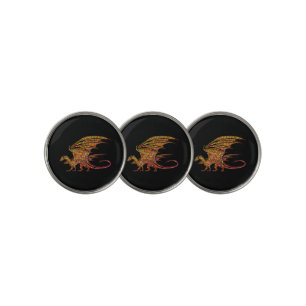 Amazing Mosaic Dragon Golf Ball Marker