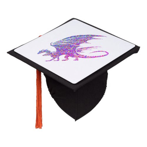 Amazing Mosaic Dragon   Graduation Cap Topper