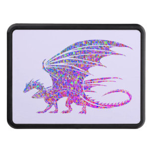 Amazing Mosaic Dragon  Hitch Cover