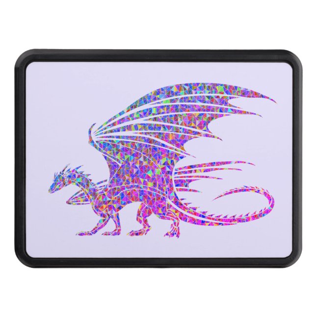 Amazing Mosaic Dragon  Hitch Cover (Front)