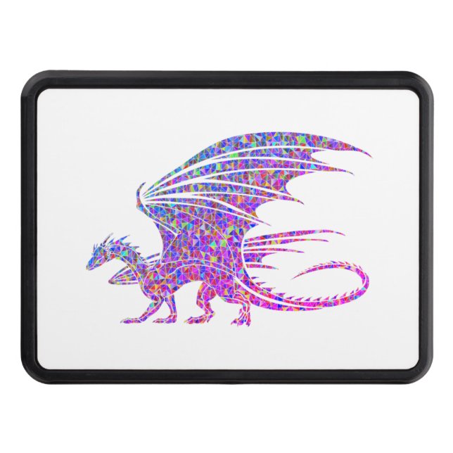 Amazing Mosaic Dragon Hitch Cover (Front)