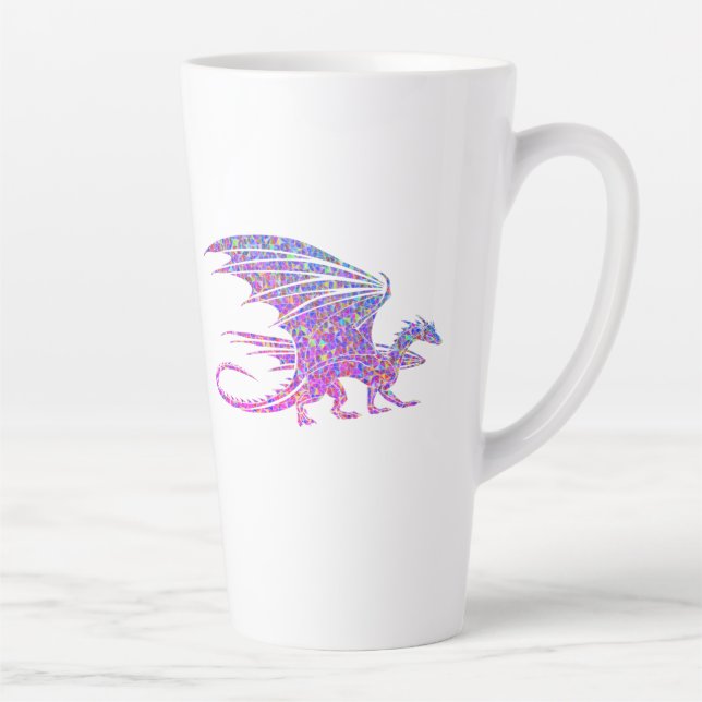 Amazing Mosaic Dragon Latte Mug (Right)