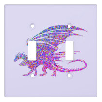 Amazing Mosaic Dragon  Light Switch Cover