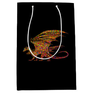 Amazing Mosaic Dragon  Medium Gift Bag