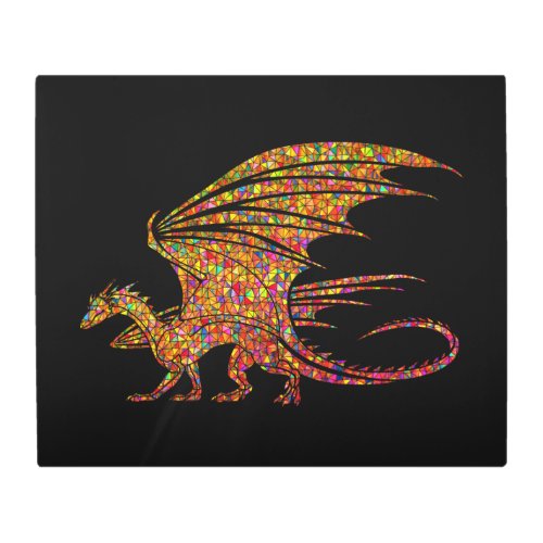 Amazing Mosaic Dragon  Metal Print