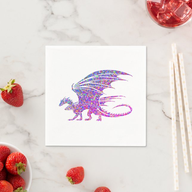 Amazing Mosaic Dragon Napkins (Insitu)