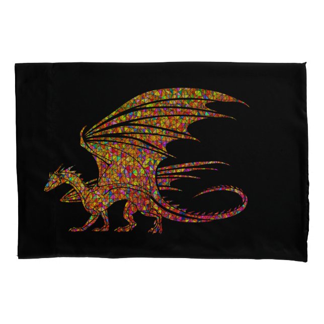 Amazing Mosaic Dragon  Pillow Case (Front)