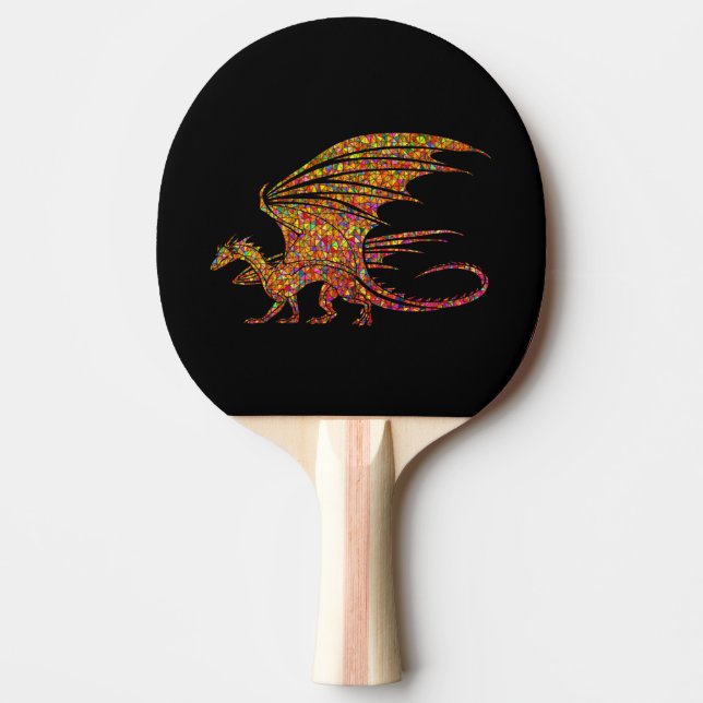 Amazing Mosaic Dragon  Ping Pong Paddle (Front)