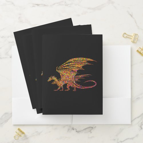 Amazing Mosaic Dragon  Pocket Folder