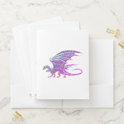 Amazing Mosaic Dragon Pocket Folder