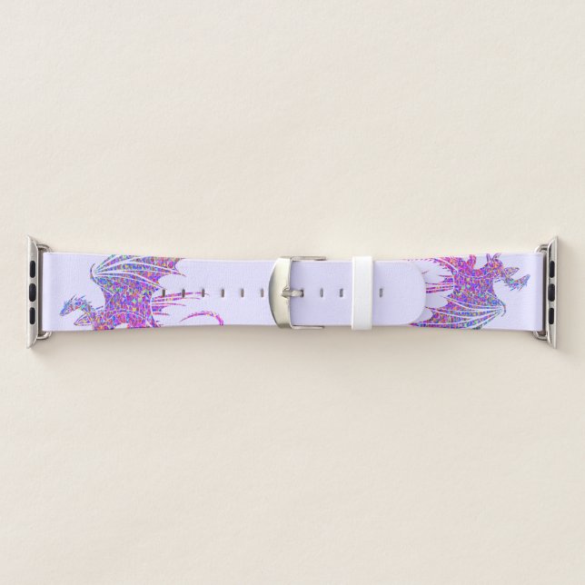 Amazing Mosaic Dragon Purple Apple Watch Band (Band)