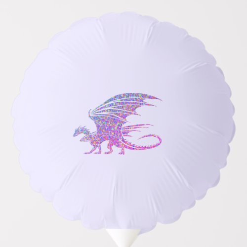 Amazing Mosaic Dragon Purple Balloon