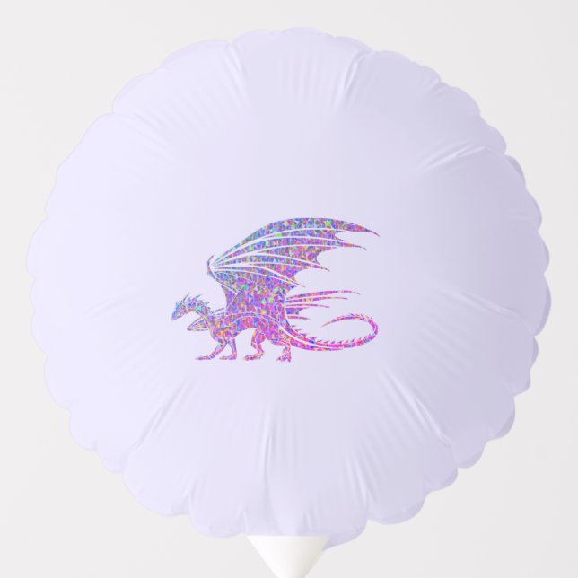 Amazing Mosaic Dragon Purple Balloon (Front)