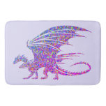 Amazing Mosaic Dragon Purple Bath Mat