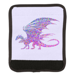 Amazing Mosaic Dragon Purple Luggage Handle Wrap