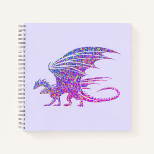 Amazing Mosaic Dragon Purple Notebook