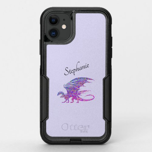 Amazing Mosaic Dragon Purple Personal OtterBox Commuter iPhone 11 Case