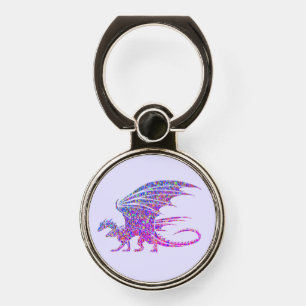 Amazing Mosaic Dragon Purple Phone Ring Stand