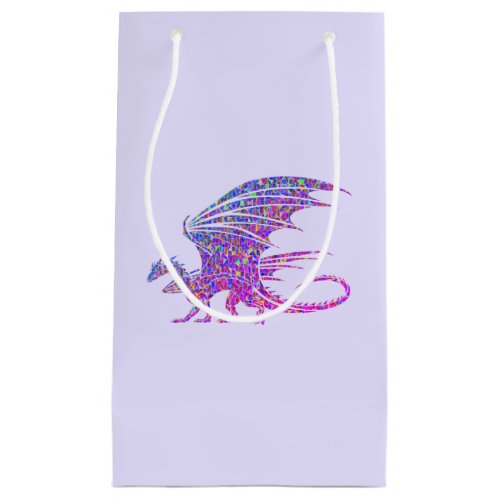Amazing Mosaic Dragon Purple Small Gift Bag
