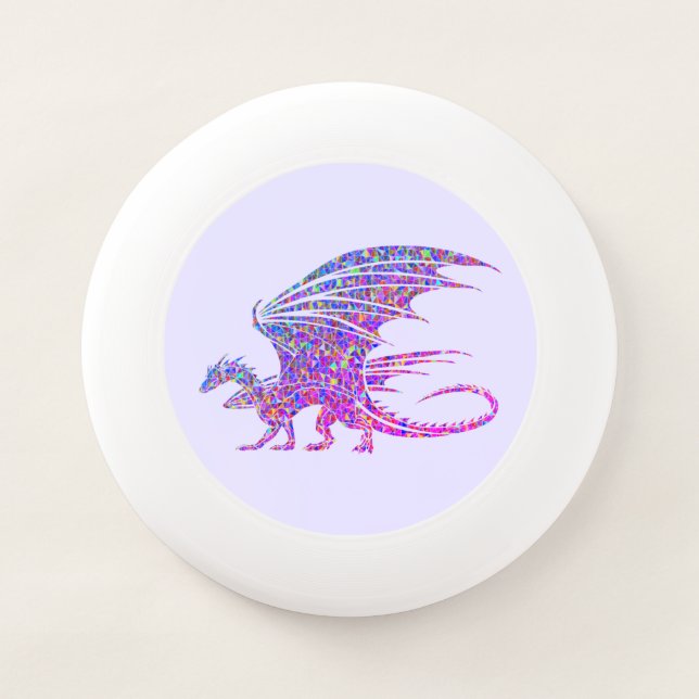 Amazing Mosaic Dragon Purple Wham-O Frisbee (Front)