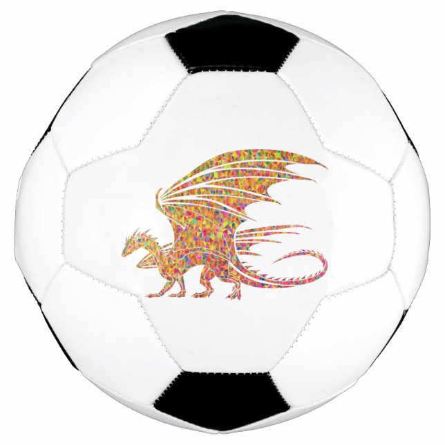 Amazing Mosaic Dragon  Soccer Ball (Front)