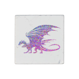 Amazing Mosaic Dragon Stone Magnet