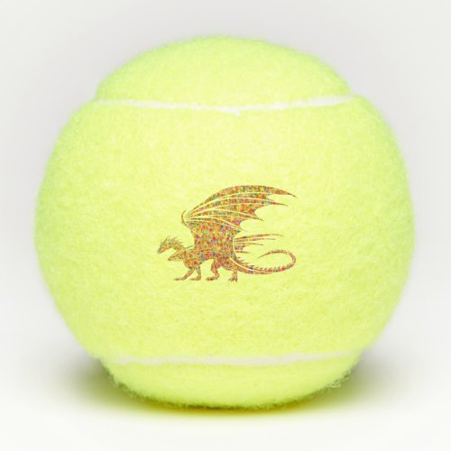 Amazing Mosaic Dragon  Tennis Balls