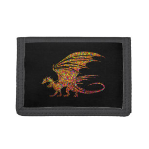 Amazing Mosaic Dragon Trifold Wallet
