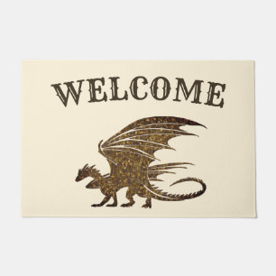Amazing Mosaic Dragon Welcome Doormat