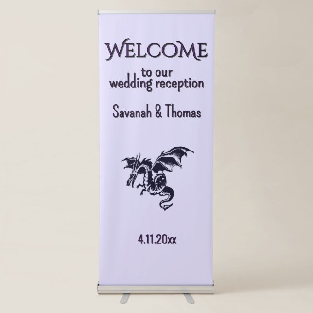 Amazing Mosaic Dragon Welcome Retractable Banner (Front)