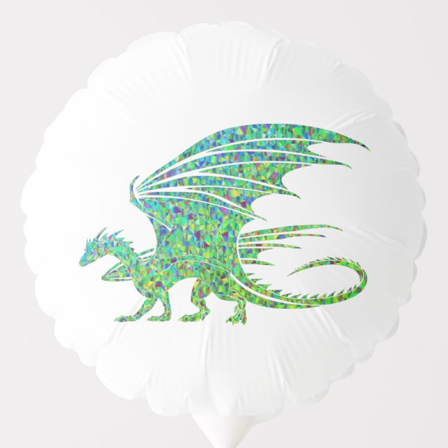 Amazing Mosaic Green Dragon Balloon (Front)