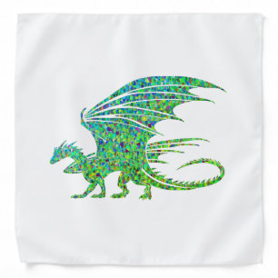Amazing Mosaic Green Dragon Bandana