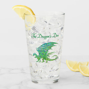 Amazing Mosaic Green Dragon Personal Glass