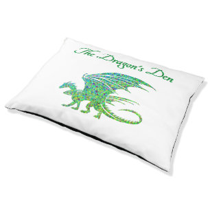 Amazing Mosaic Green Dragon Personal Pet Bed