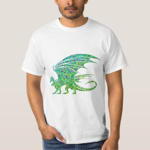 Amazing Mosaic Green Dragon T-Shirt