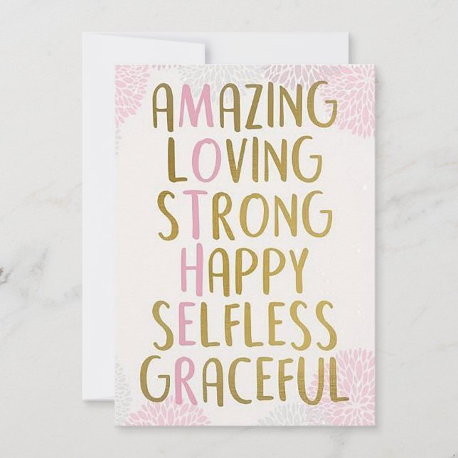 Amazing Mother Holiday Card (Front)