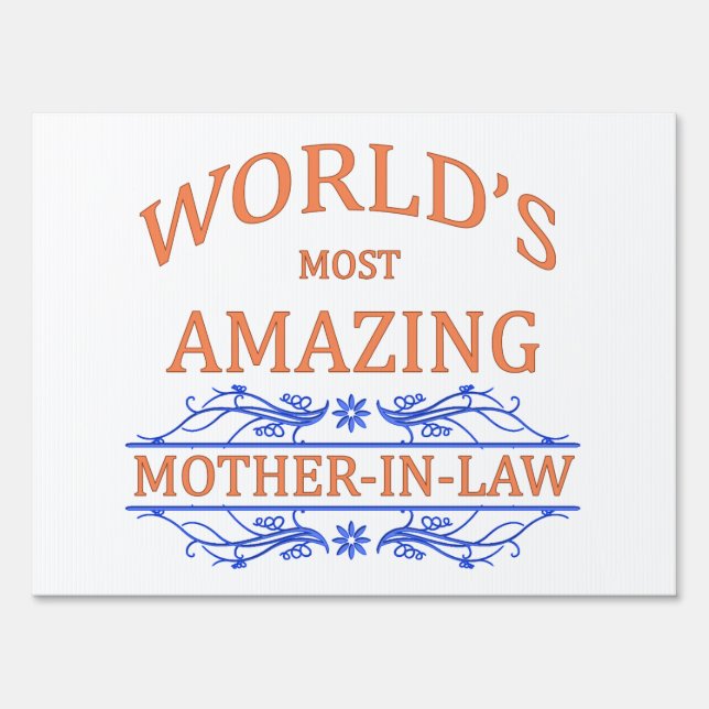 Amazing Mother-In-Law Sign (Front)