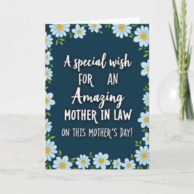 Amazing Mother In Law Wish Card (Front)
