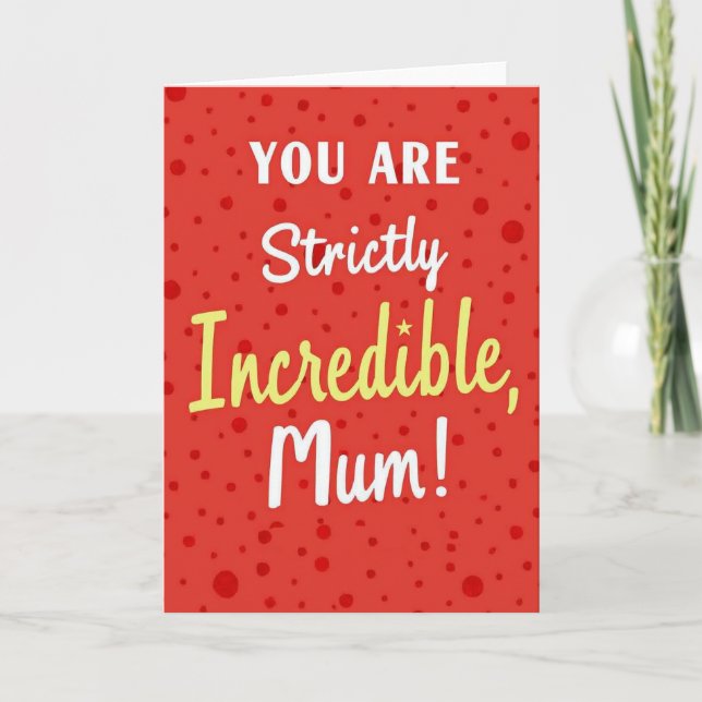 Amazing Mothers Day Confetti Card (Front)